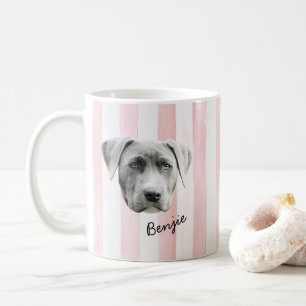 Dog Face   Custom Pet Photo and Name Coffee Mug