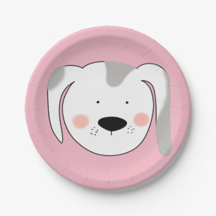 Dog Face Paper Plate