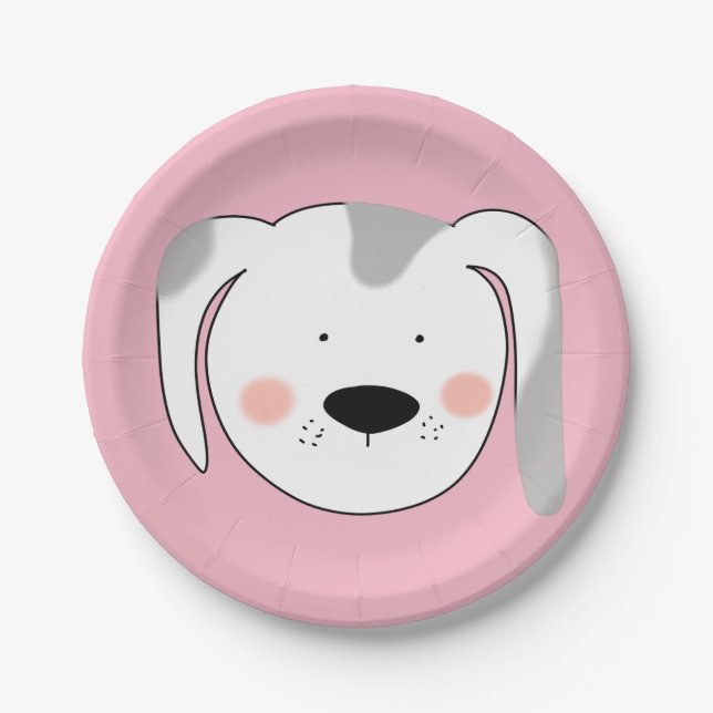 Dog Face Paper Plate (Front)