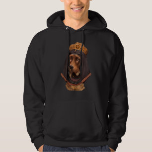 Dog face portrait of an Ancient dog as Cleopatra Hoodie