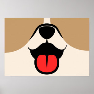 Dog Face Poster