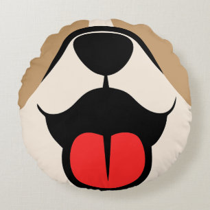 Dog Face Round Cushion