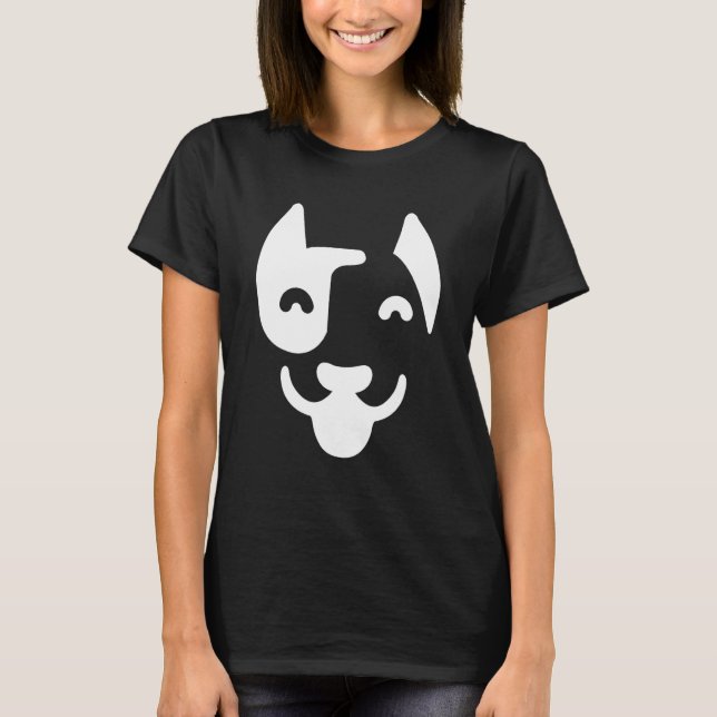 Dog Face Silhouette T-Shirt (Front)