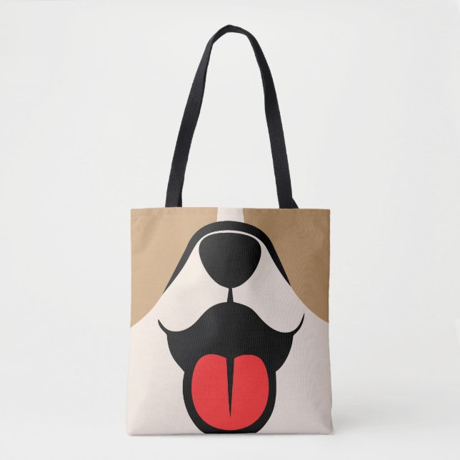 Dog Face Tote Bag (Front)