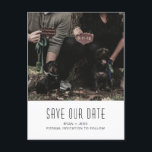 Dog Family Photo Unique Save the Date Announcement Postcard<br><div class="desc">Dog Family Photo Unique Save the Date Announcement Postcard Can be customised to suit your needs. © Gorjo Designs. Made for you via the Zazzle platform. // Note: photo used is a placeholder image only. You will need to replace with your own photo before ordering/ printing. If you need help...</div>