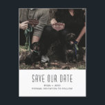 Dog Family Photo Unique Save the Date Announcement Postcard<br><div class="desc">Dog Family Photo Unique Save the Date Announcement Postcard Can be customised to suit your needs. © Gorjo Designs. Made for you via the Zazzle platform. // Note: photo used is a placeholder image only. You will need to replace with your own photo before ordering/ printing. If you need help...</div>
