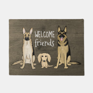 Dog Family Welcome Mat