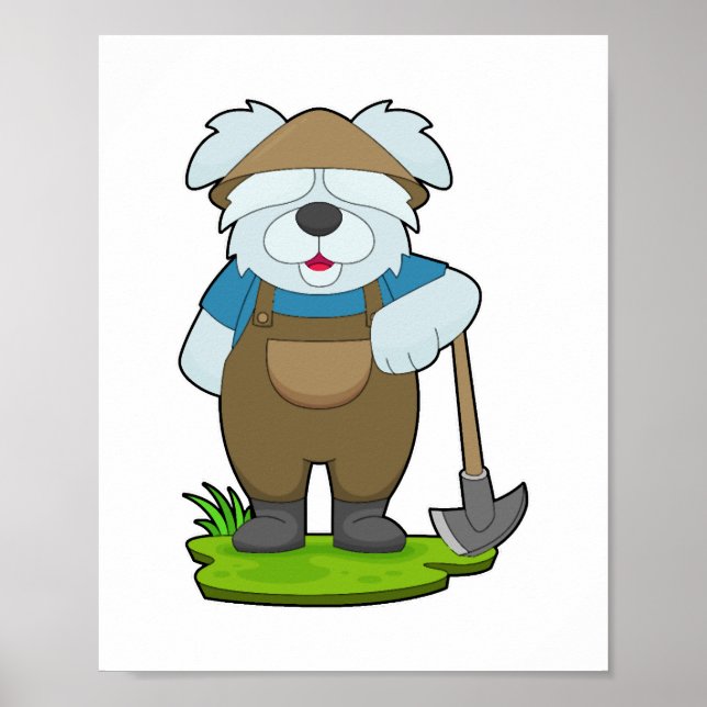 Dog Farmer Pickaxe Poster (Front)