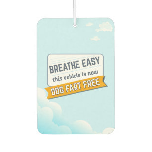 Dog Fart Free Funny Double Sided Dog Parent Gift Car Air Freshener