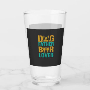 Dog Father Beer Lover Glass