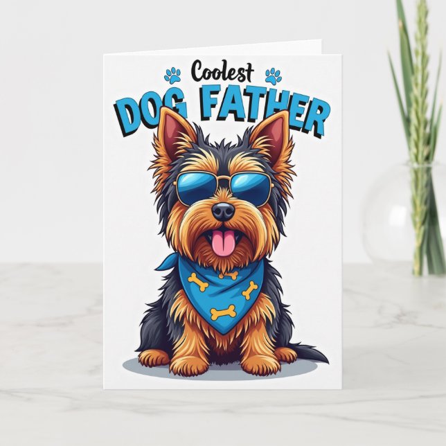 Dog Father Blue Shades Card (Front)