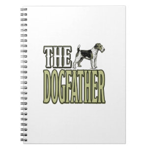 Dog Father Terrier Vintage Engraving Shirt Design_ Notebook