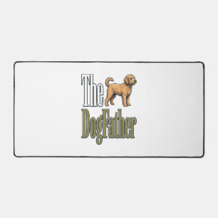 Dog Father Vintage Engraving Dog Lover Design_1 Desk Mat