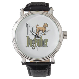 Dog Father Vintage Engraving Dog Lover Design_1 Watch