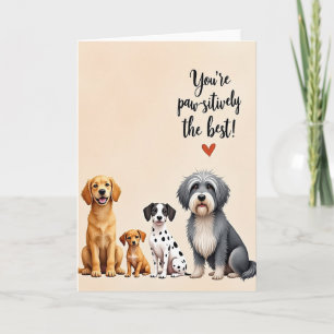 Dog Fathers Day Graphic Card