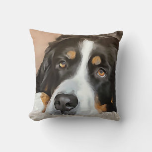 Dog, Female dog, Bernese mountain dog Cushion