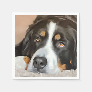 Dog, Female dog, Bernese mountain dog Napkin