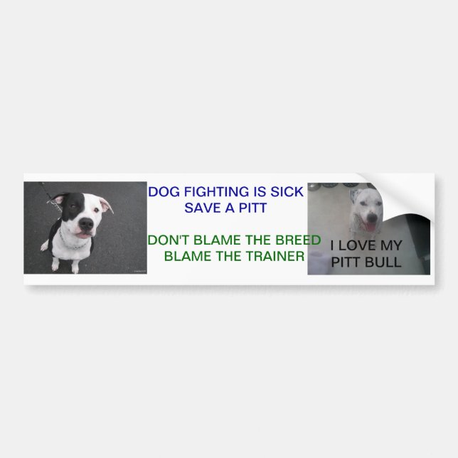 DOG FIGHTING IS SICK BUMPER STICKER (Front)