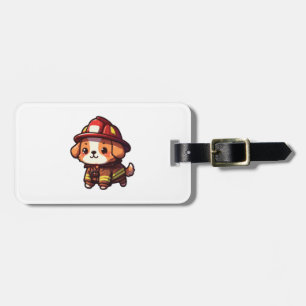 Dog Firefighter Classic T-Shirt (2) Luggage Tag
