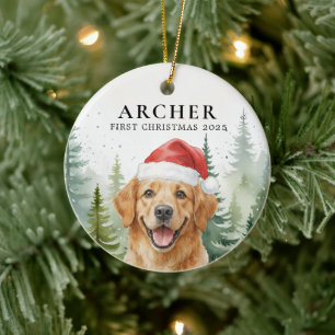 Dog First Christmas Pet Puppy Photo Personalized  Ceramic Tree Decoration