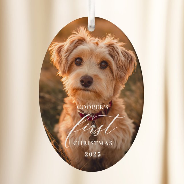 Dog First Christmas Script Ornament (Creator Uploaded)