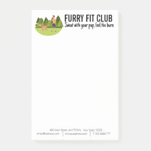 Dog Fitness & Exercise Business Custom  Post-it Notes