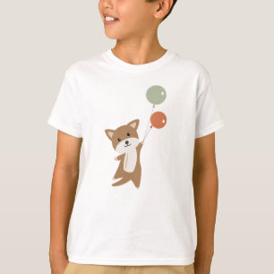 Dog Flies Up With Balloons Funny Animal T-Shirt