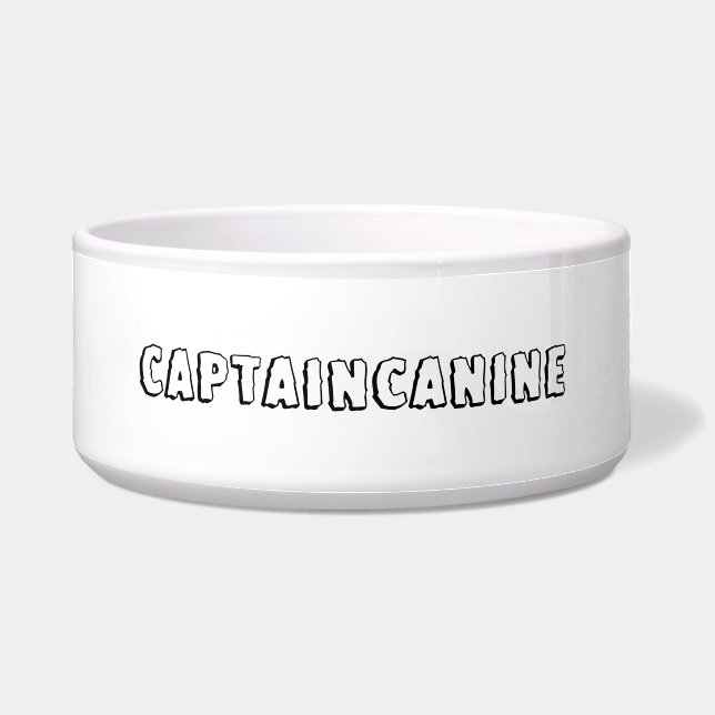 DOG FOOD BOWL CERAMIC DESIGN STYLE  (Front)
