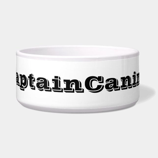 DOG FOOD BOWL CERAMIC DESIGN STYLE  (Front)