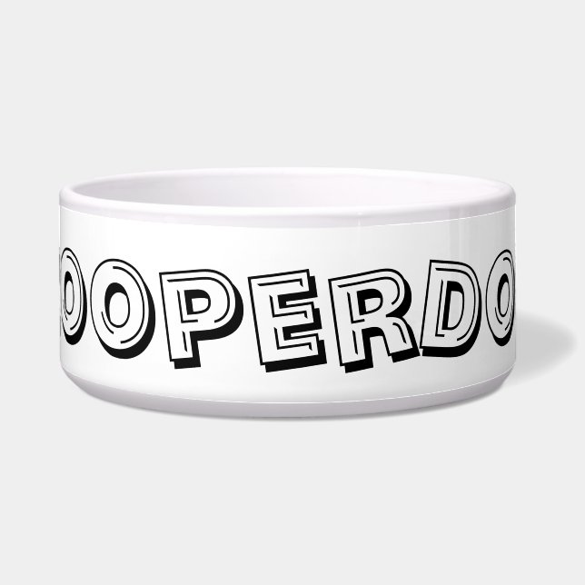 DOG FOOD BOWL CERAMIC  DESIGN STYLE  (Front)
