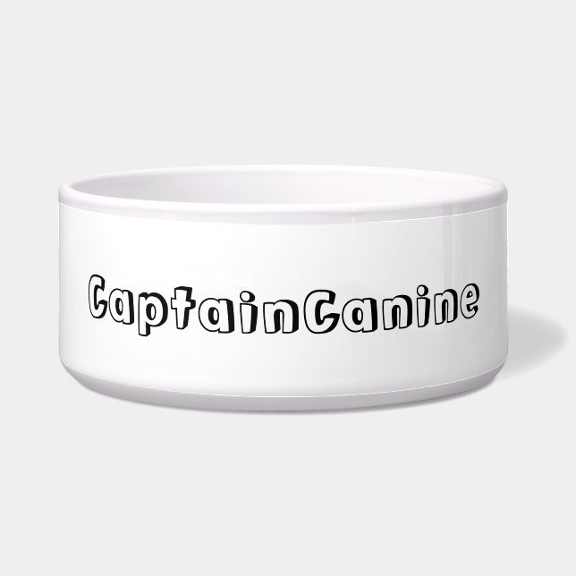 DOG FOOD BOWL CERAMIC DESIGN STYLE  (Front)
