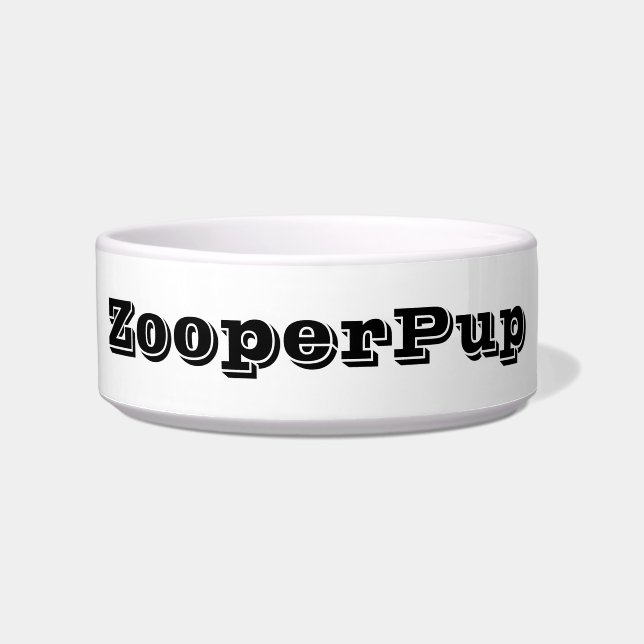 DOG FOOD BOWL CERAMIC DESIGN STYLE  (Front)