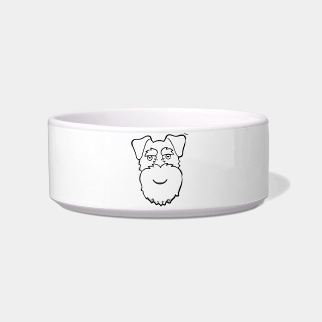 DOG FOOD BOWL CERAMIC STYLE DESIGN (Front)