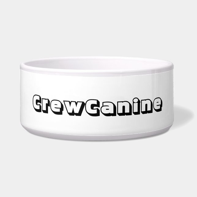 DOG FOOD BOWL CERAMIC STYLE DESIGN (Front)