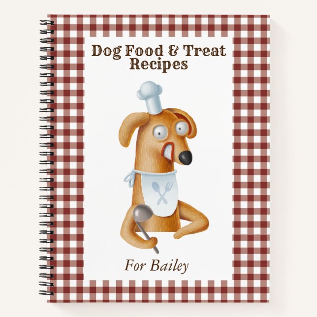 Dog Food Treat Recipes Cookbook Notebook (Front)