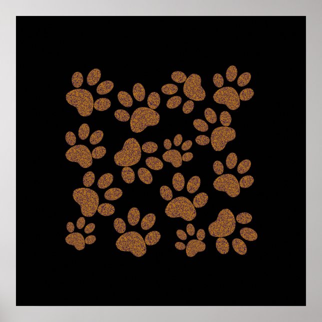 dog footprint for walls poster (Front)