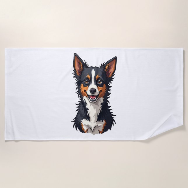 Dog For Pet Lovers Beach Towel (Front)