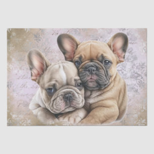 Dog French Bulldog Dogs Cute Couple Tissue Paper