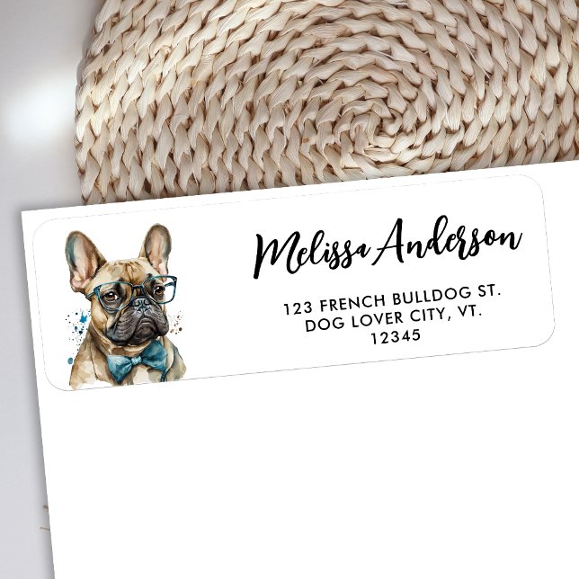 Dog French Bulldog Personalised Pet Return Address (Creator Uploaded)