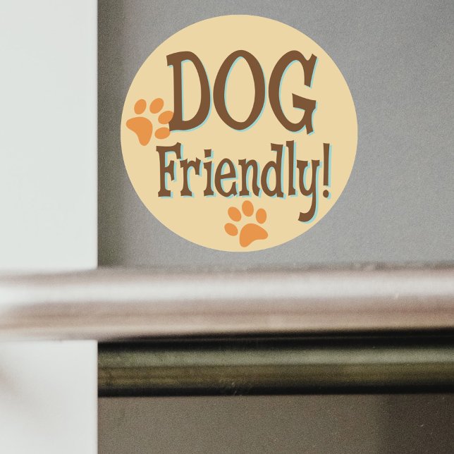 Dog Friendly Classic Round Sticker (Creator Uploaded)