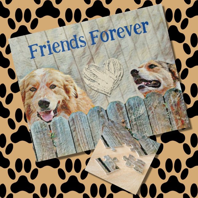 Dog Friends Forever Sweet Heart Puzzle (Creator Uploaded)