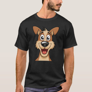 Dog Funny Face, Cute Cartoon Dog T-Shirt