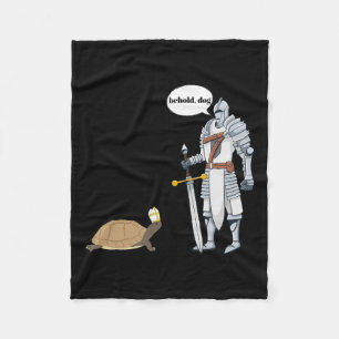 Dog Funny Turtle Wearing A Priest Hat Hilarious Ga Fleece Blanket