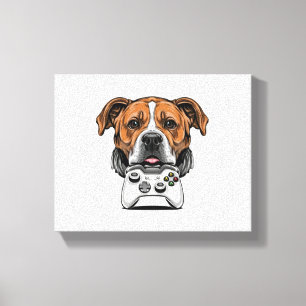 Dog Gamer - Video Game Canvas Print