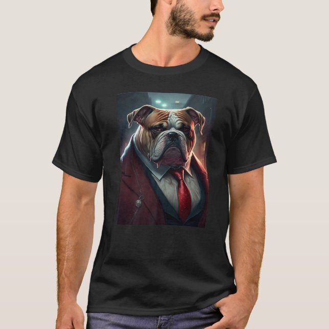 Dog Gangster must love dogs Premium T-Shirt (Front)