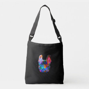 Dog Geometric Colour Splash Pop Art French Bulldog Crossbody Bag