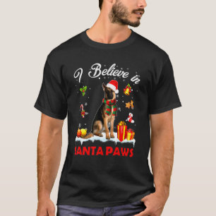 Dog German Shepherd Santa Christmas Pajama Cookie T-Shirt
