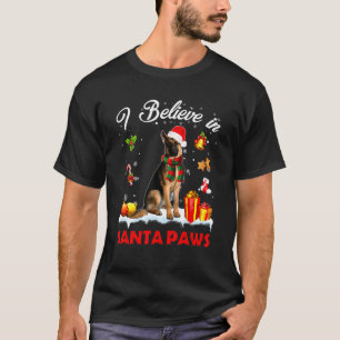 Dog German Shepherd Santa Christmas Pajama Cookie  T-Shirt