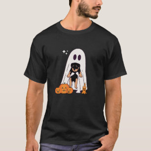 Dog Ghost Cute Dog Dressed As Ghost Funny T-Shirt