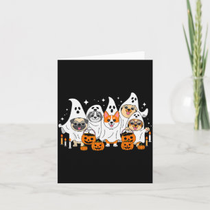 Dog Ghost Halloween Card
